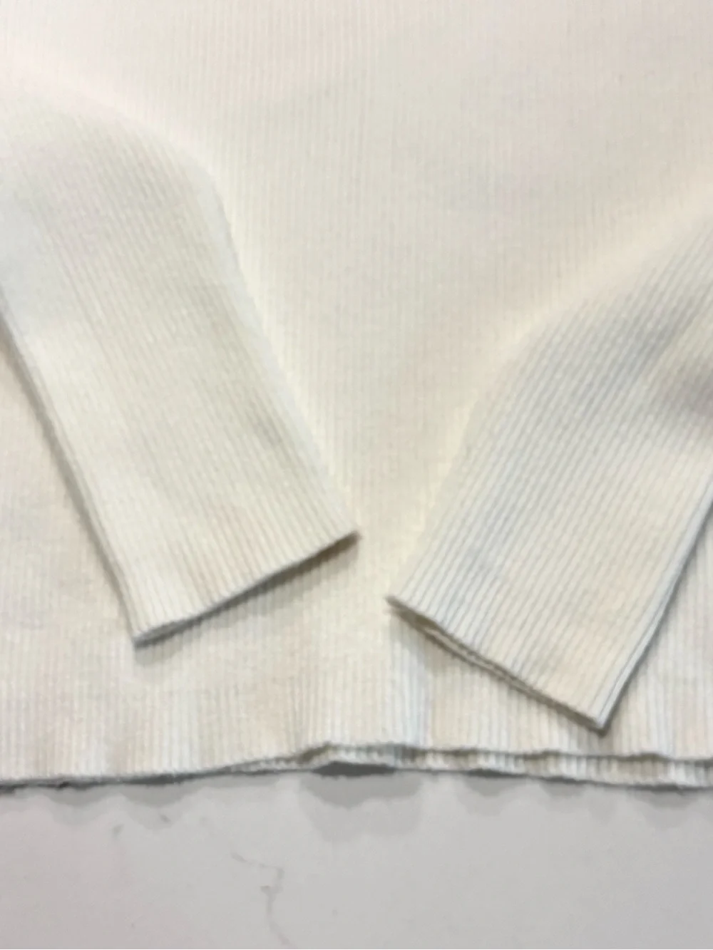 EESome White Ribbed Mock Turtleneck Sweater with Asymmetric Cutout Viscose Small